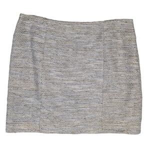 Theory Tweed Metallic Mini Skirt Tan and Gold Size 4